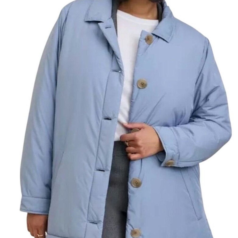 Nwot: Torrid Size 1 Women's Light Blue Lightweight Puffer (Read Description)